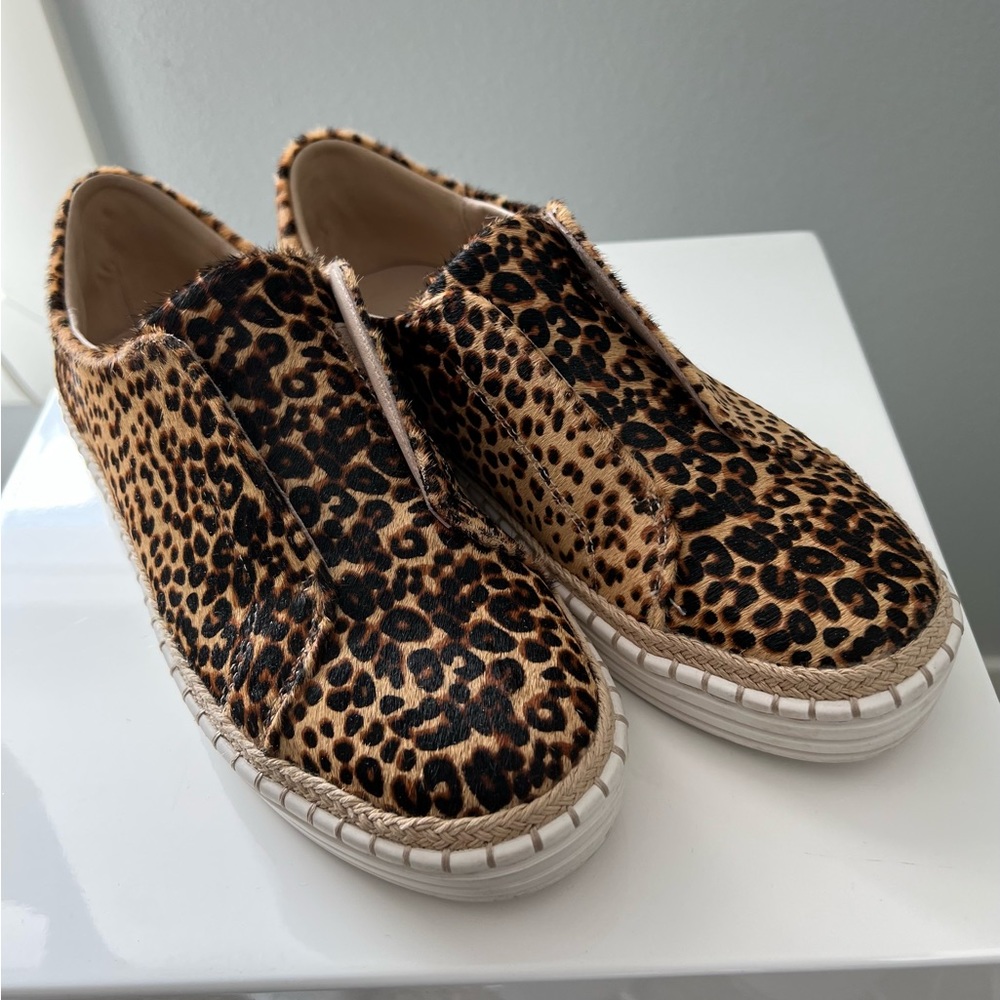Jslides cheetah, print slip on sneakers